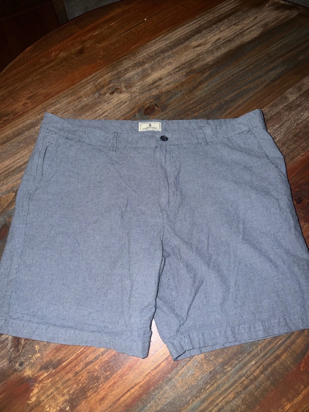 Men's Blue Cotton-Blend Casual Shorts